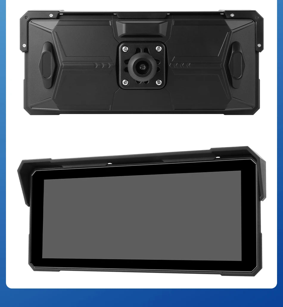 Jansite 8.1 Inch 4K Motorcycle CarPlay Screen 4K Dash Cam Wireless Android Auto Bluetooth GPS Navigation IPX7 Waterproof Display
