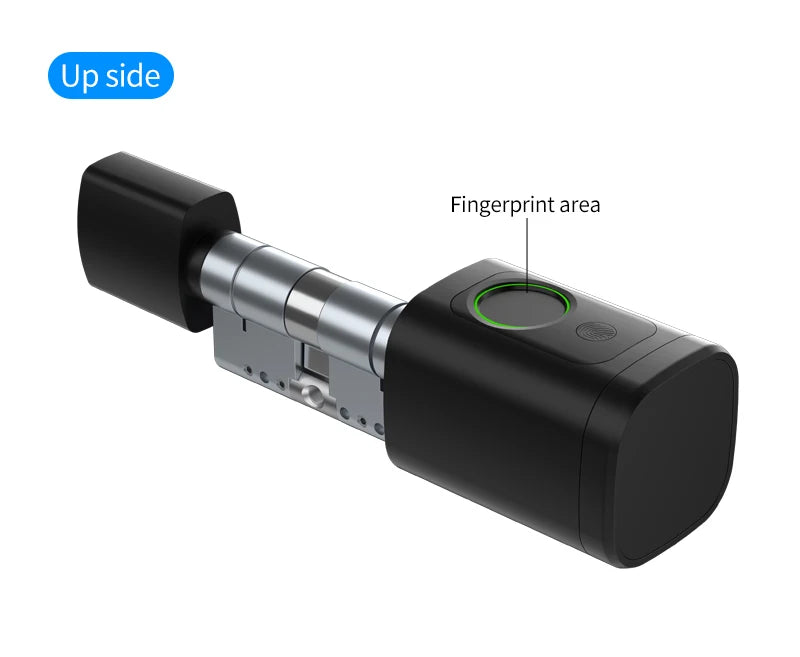 TTLock/ Tuya Bluetooth Smart Fingerprint Digital Cylinder Lock with APP/Password/RFID Card/Key unlock V1 Adjustable Length