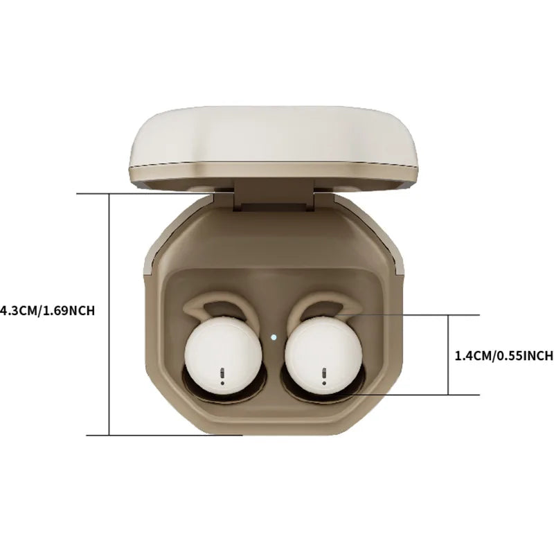 Wireless Earbuds for Sleeping invisible Small Bluetooth Eraphones Mini Comfortable Noise Blocking for Side Sleeping Home Work