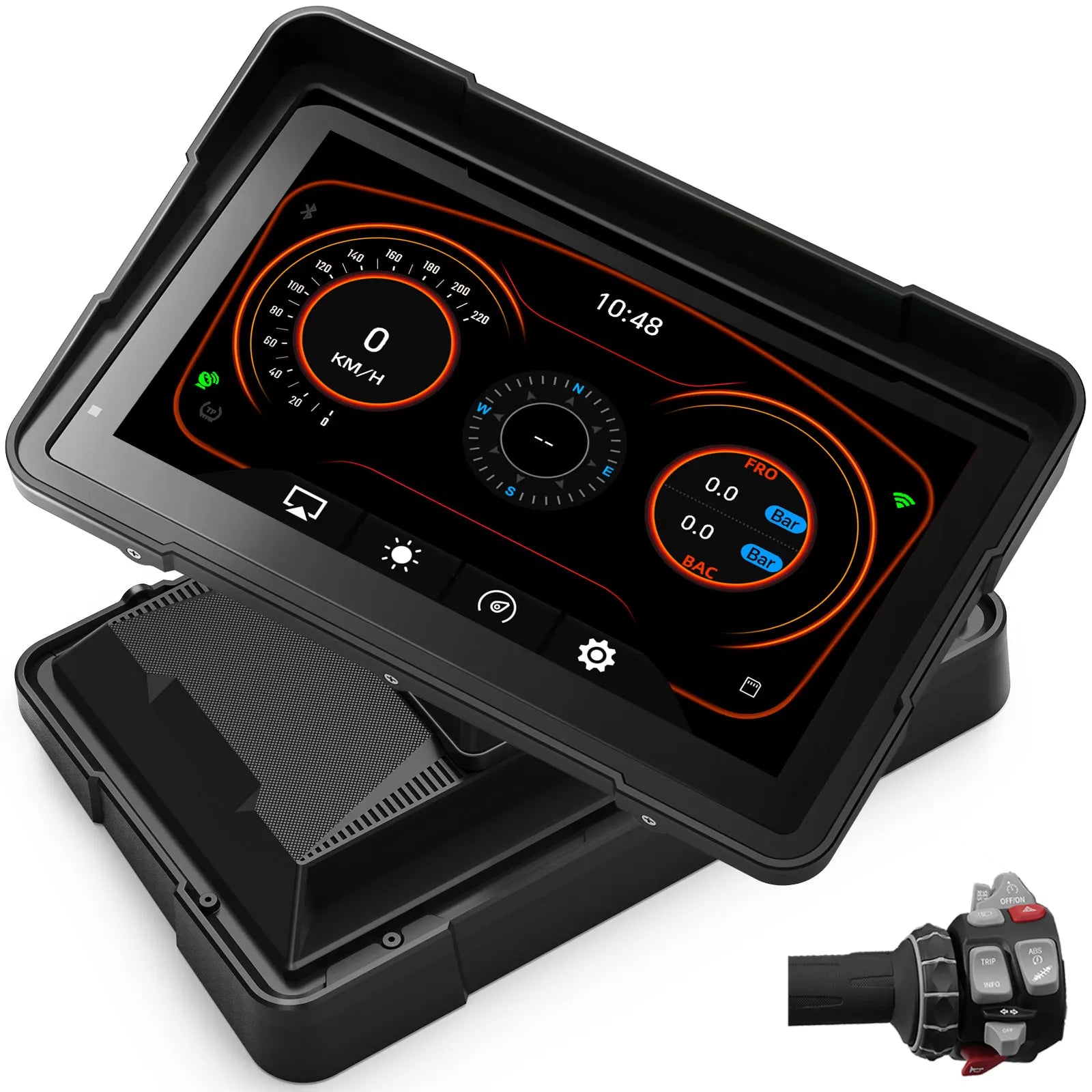7 Inch Wireless CarPlay Moto Android Auto Portable Digital Motorcycle Dashboard GPS Navigation For BMW R1300GS R1250GS Screen