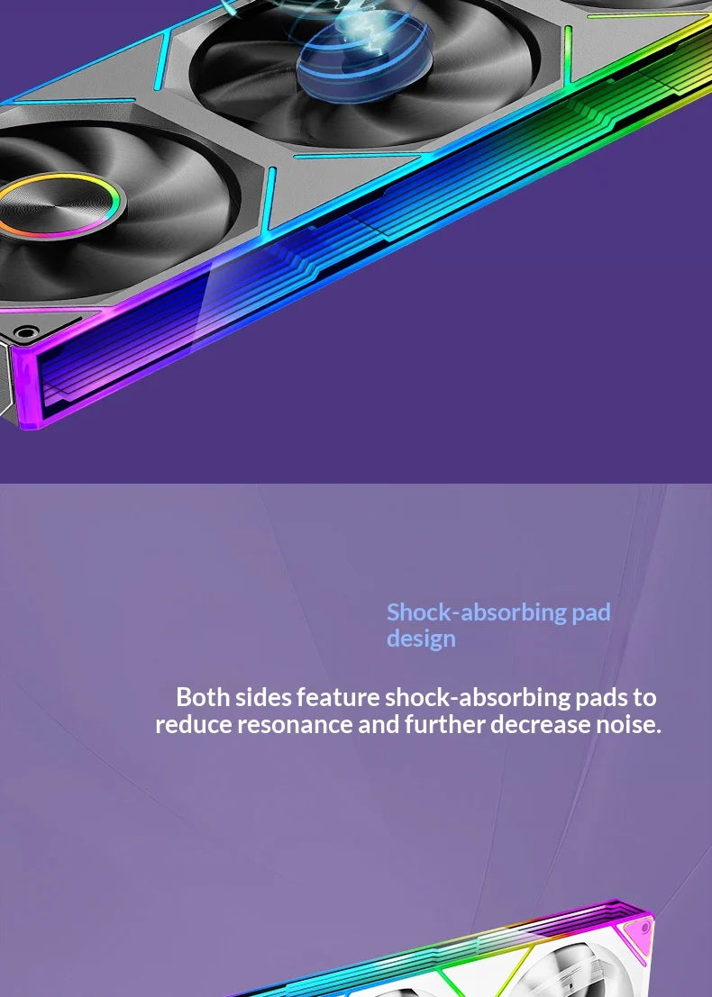 WJCOOLMAN Starlink 360/240/120 conjoined PC fan ARGB PWM Speed Control Computer Silent Case Integrated Fan easy to install