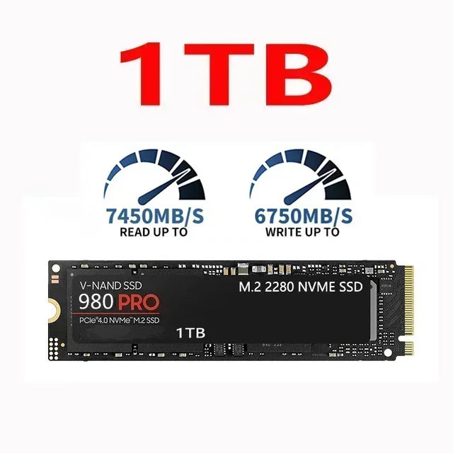 Brand New  980 Pro SSD 1TB 2TB 4TB NVMe PCIe 4.0 M.2 2280 7450MB/S Internal SSD Drive for PS5 PlayStation5 Laptop Gaming PC