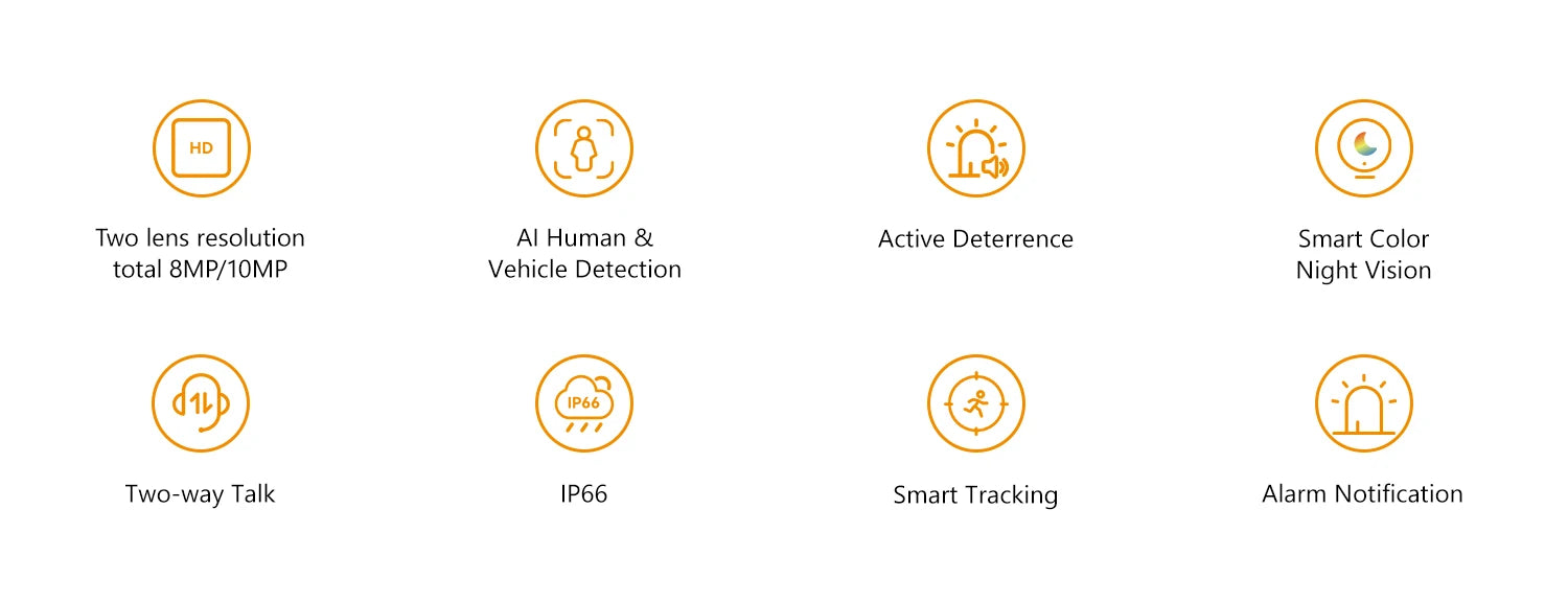 IMOU Cruiser Dual 8MP Dual Lens WiFi Camera Wifi 6 Zoom AI Human Vehicle Detection Smart Color Surveillance Outdoor Camera