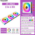 TEUCER JM-1 PC Cooling Fan ARGB Mirror Cycle Light Effect 800-2000RPM PWM Water Cooling 360mm Cooler Fan