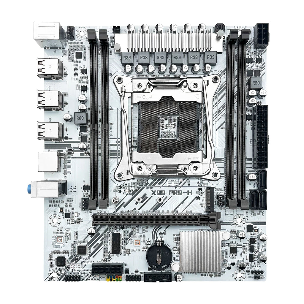 MACHINIST White X99 Motherboard PR9-H Support LGA 2011-3 Xeon E5 V3&V4 CPU DDR4 RAM SATA/NVME M.2 Slot