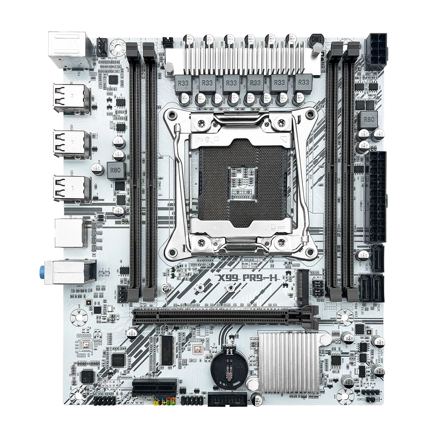 MACHINIST White X99 Motherboard PR9-H Support LGA 2011-3 Xeon E5 V3&V4 CPU DDR4 RAM SATA/NVME M.2 Slot