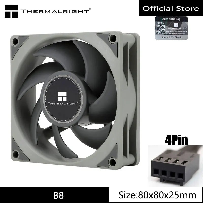 Thermalright TL-B8 8CM chassis fan S-FDB V2 bearing 8cm chassis fan 4pin PWM 2200RPM