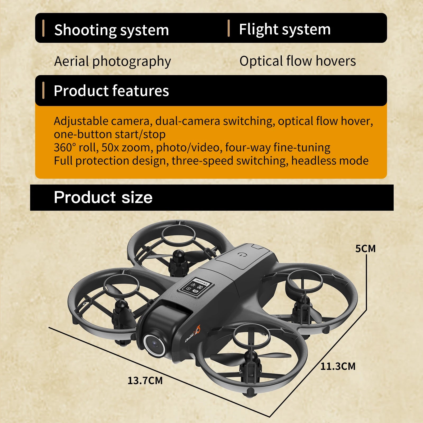 2026 Mini Quadcopter Screen Aerial Photography High-Definition Dual-Camera Foldable 3D Flip App Control Drone Optical Flow