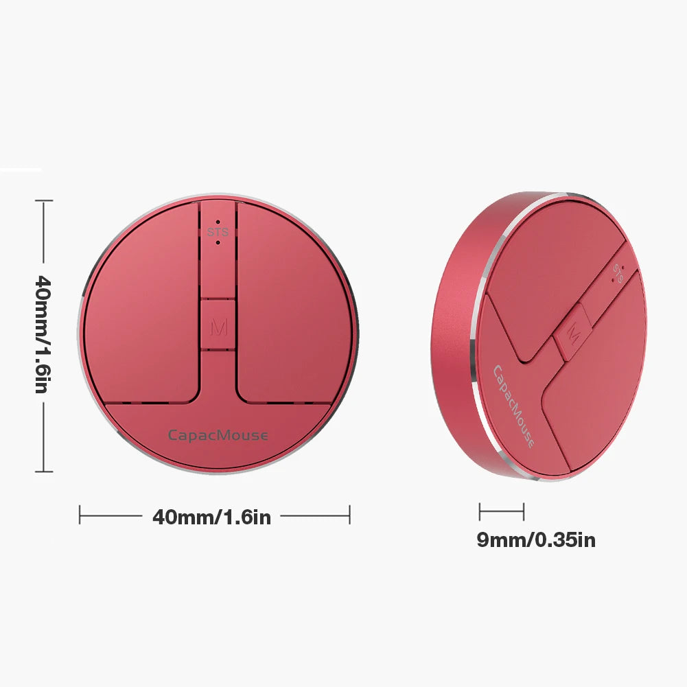 Wireless Mouse 3 Mode Bluetooth5.2/2.4G/USB Mini Capacitive Mice Ultra Thin Wireless Computer Mouse Adjustable DPI for PC Laptop