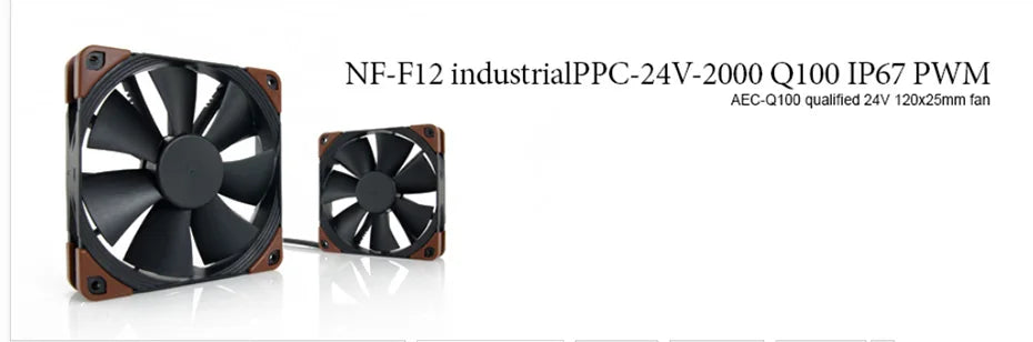 Noctua NF-F12 industrialPPC Computer Case Fan Silent 120mm PWM 12V/24V 2000/3000RPM 12cm CPU Cooling Fan