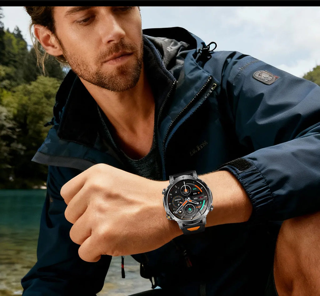 2026 New Military TANK SmartWatch Bluetooth call 10ATM Waterproof 1400mAh Battery Heart rate monitoring Outdoor Sports Watch Men
