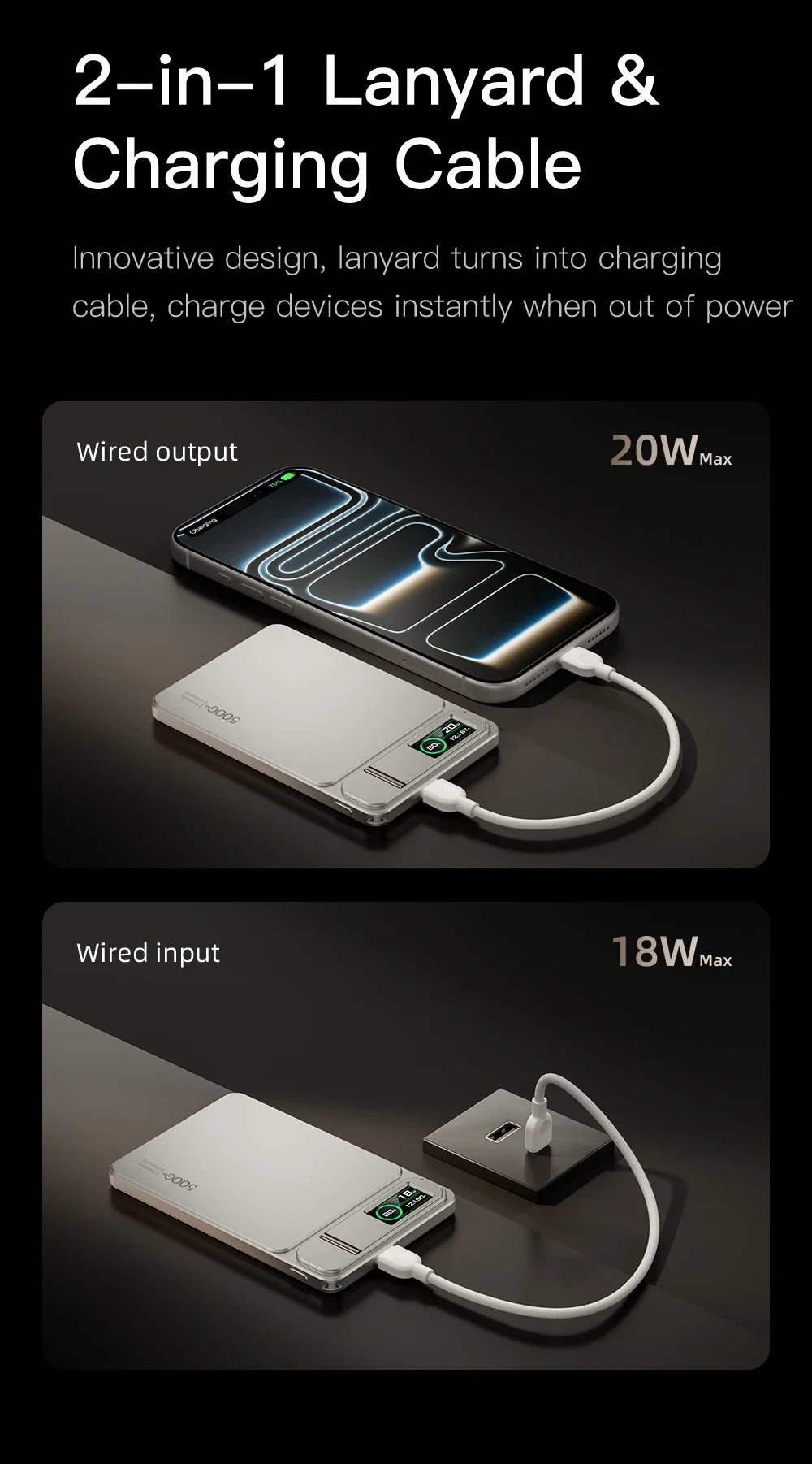 10000mAh Slim Power Bank for MagSafe,Magnetic Wireless 20W Fast Charging Portable External Battery For iPhone 12-17 Pro Samsung
