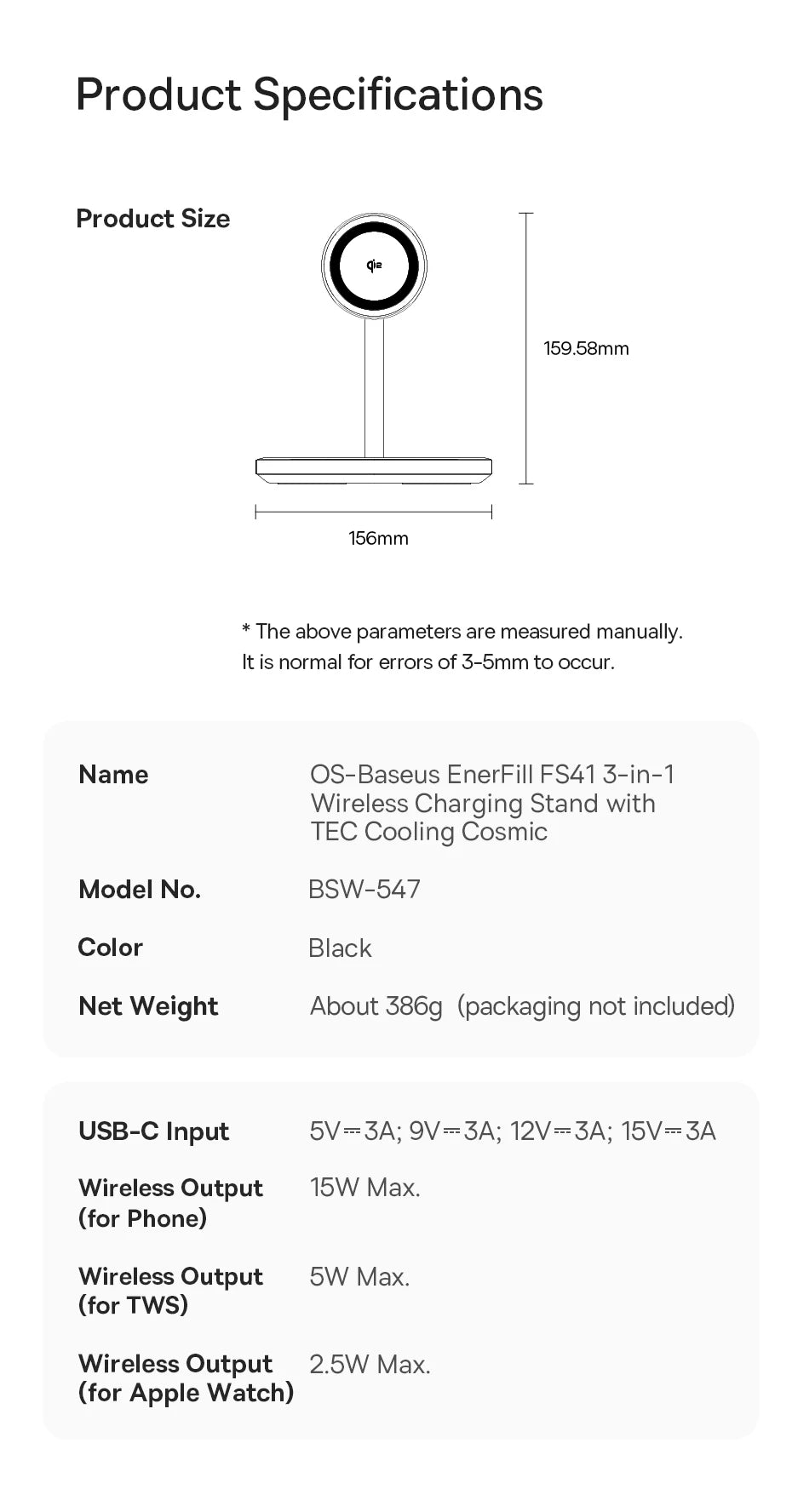 Baseus 22.5W 3-in-1 Wireless Charger Stand Qi2 15W Magnetic Fast Charging TEC Cooling For iPhone 16 15 14 AirPods Apple Watch