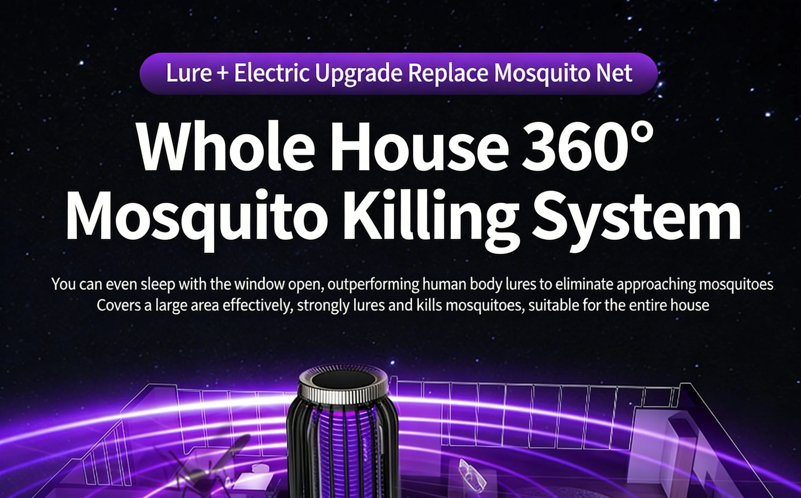 Outdoor Solar Energy Mosquito Killer Camping lamp Upgrade Household Mosquito Repellent USB Rechargeable Portable Insect Killer