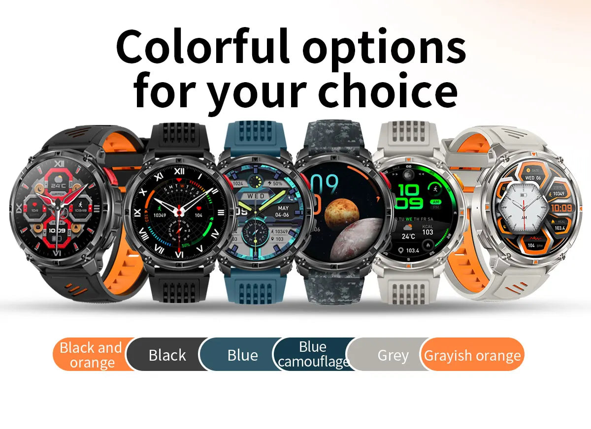 2026 New T-Rex3 Pro 1100mAh Battery Smart Watch GPS path 5ATM Waterproof Sports Run tracker Outdoors Compass Military Smartwatch