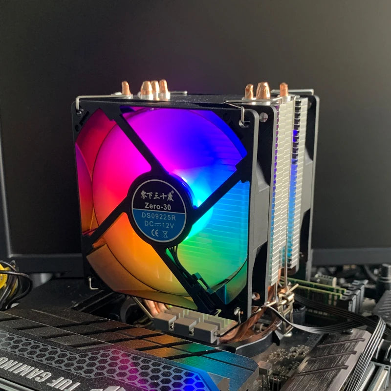 X99 CPU Air Cooler 2/4 Heat pipes 3PIN/4PIN Quiet CPU RGB Cooling Fan For Intel LGA 775 1366 1151 1155 1200 1700 2011 AM4 AM5