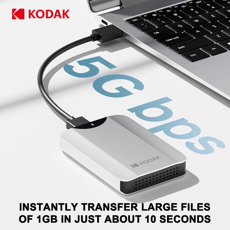 Kodak P230 Portable External Hard Drive 5Gbps 1T USB3.0 Lightweight 2.5-inch PHDD for PC Tablets PS5 XBOX Laptop Desktop