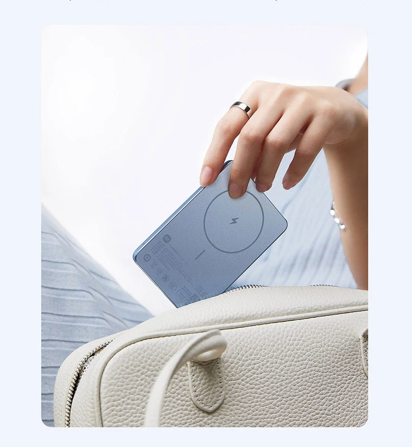 Xiaomi Ultra Slim Magnetic Power Bank 5000mAh WPB0507S Qi 7.5W Wireless Charger for Xiaomi 14 15 iPhone 15 16 MagSafe Charging