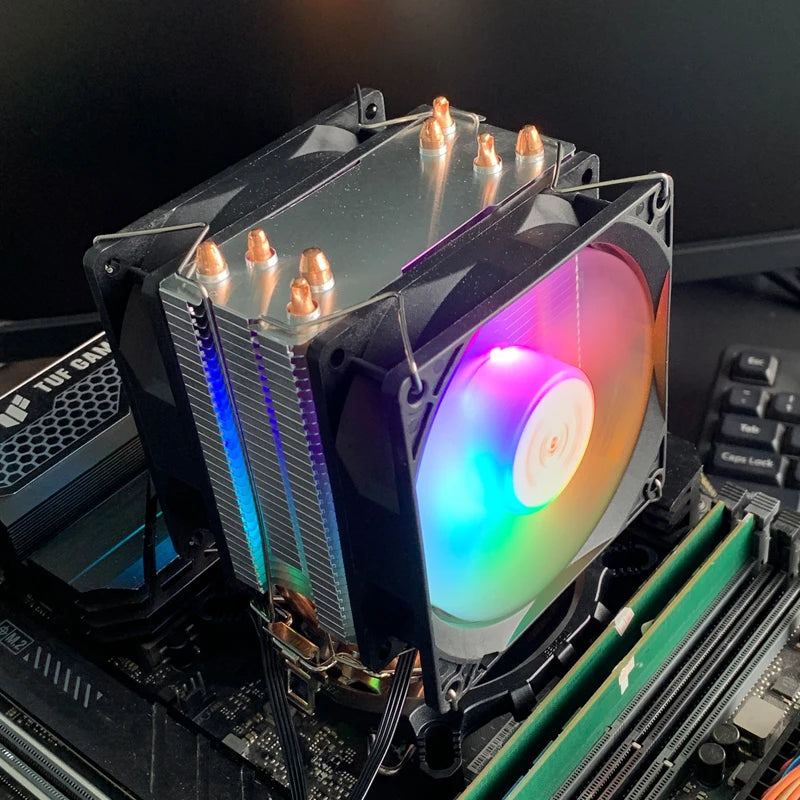 X99 CPU Air Cooler 2/4 Heat pipes 3PIN/4PIN Quiet CPU RGB Cooling Fan For Intel LGA 775 1366 1151 1155 1200 1700 2011 AM4 AM5