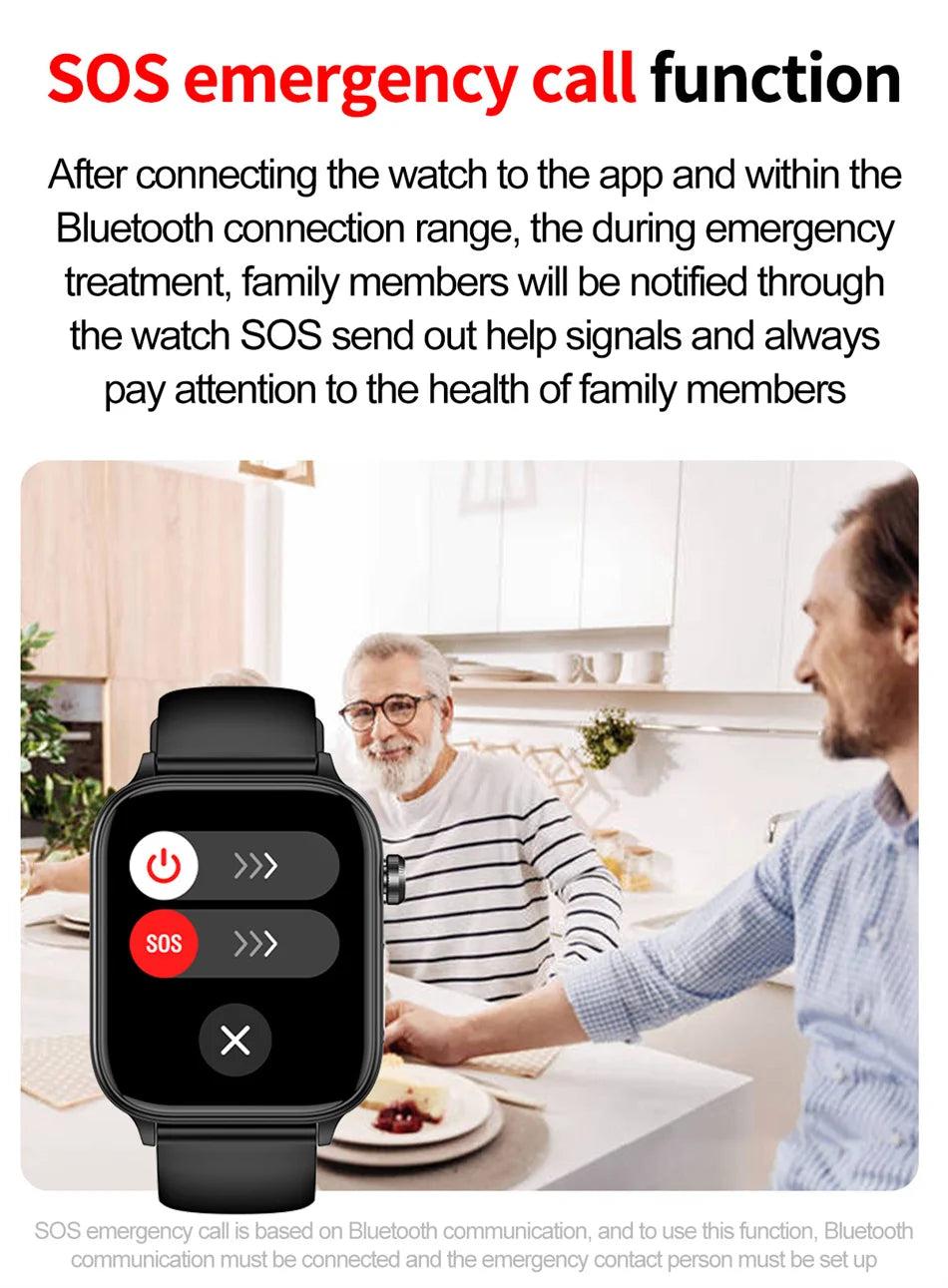 2025 New 24-Hour Health Monitoring Smart Watch Men Uric Acid Blood Lipids Heart Rate Bluetooth Call Smartwatch Women