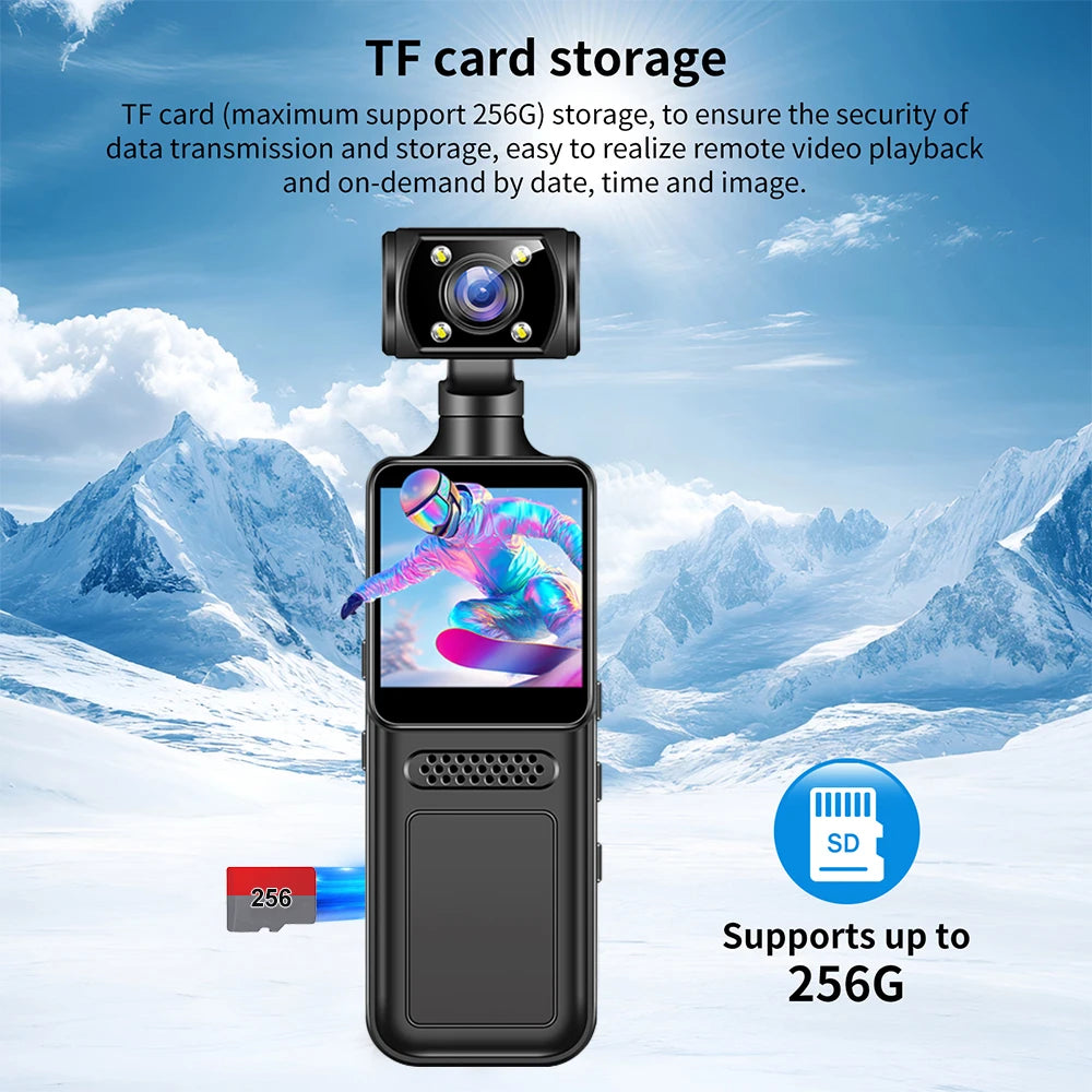 Ultra HD 4K Mini Camera WiFi Portable Small Digital Video Recorder Police BodyCam Infrared Night Vision Miniature Camcorder L10