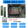 X99 DDR3 Motherboard Combo set kit with Xeon E5 2696 V3 CPU and 32GB DDR3 1600MHZ Memory completo set TPM 2.0 PIN c612 x99 kit