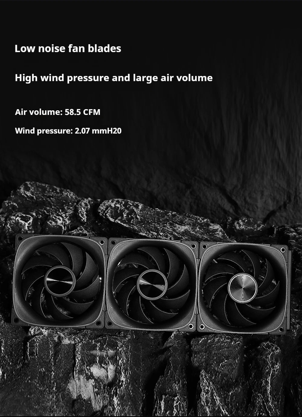 G-PARTNERS Interstellar P2 Building Block Fan Triple ARGB PWM PC fan 12cm Desktop Computer metal contacts Wireless splicing fan