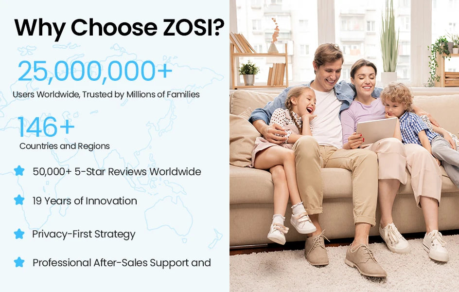 ZOSI 4K 8MP 5MP POE Video Surveillance Kit 8CH H.265 Home CCTV NVR Set Color Night Vision AI Detection IP Security Camera System
