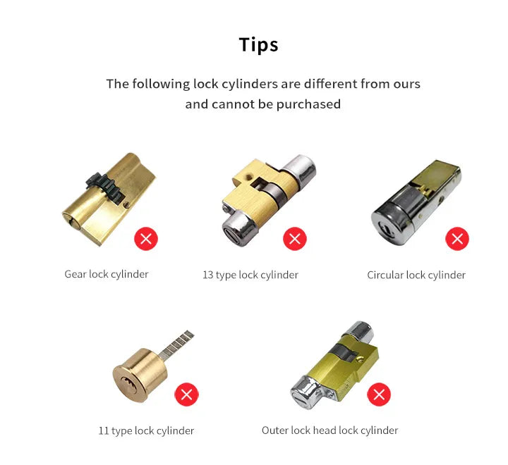 RAYKUBE L31 Tuya BLE Smart Fingerprint Electronic Door Lock Cylinder Lock With Tuya/ Smart Life APP Keys IC Card/NFC Unlock