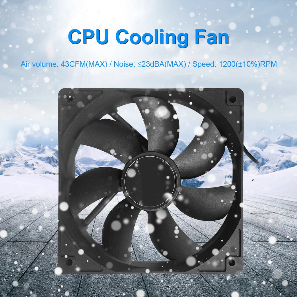 120mm 4 Pin PC Computer Case Cooling CPU Cooler Fan DC 12V Quiet Silent Radiator Heatsink