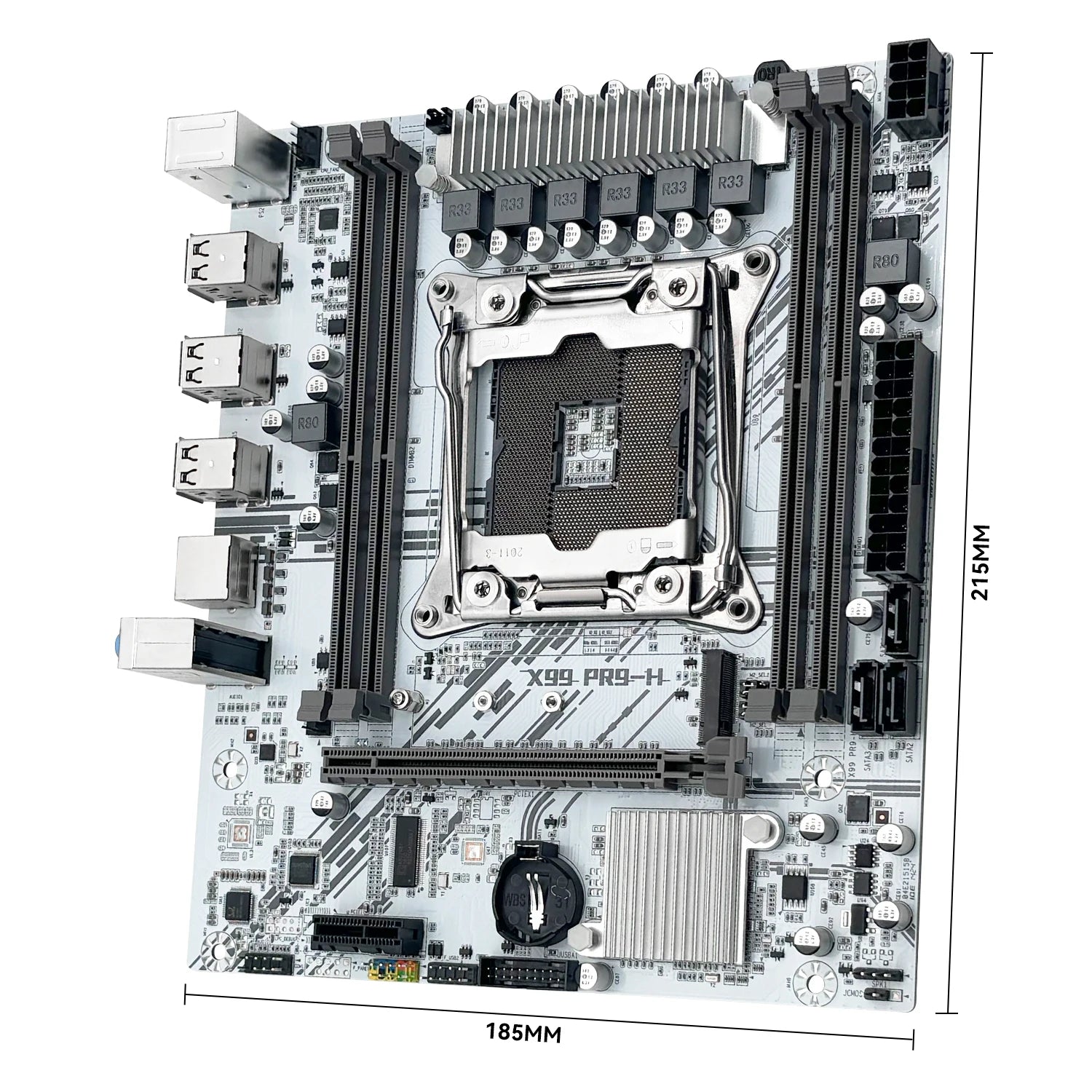 MACHINIST White X99 Motherboard PR9-H Support LGA 2011-3 Xeon E5 V3&V4 CPU DDR4 RAM SATA/NVME M.2 Slot