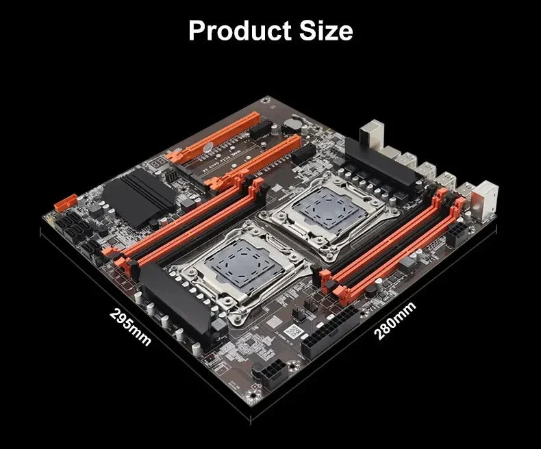 SOYO X99 Dual CPU Gaming Motherboard Set lntel Xeon E5 2680 V4&DDR4 64GB (4*16GB) LGA2011-3 M.2 NVME for Server Computer Host