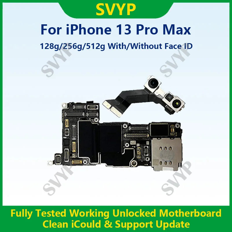 Fully Tested Authentic Motherboard For iPhone 13 Pro Max 128g/256g Unlocked Mainboard With Face ID Cleaned iCloud Fast Shipping