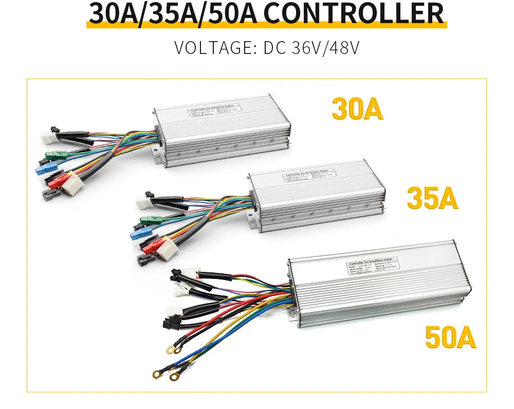 KT Ebike 30A 35A 50A 1000W 1500W 3000W Controller and Display 36V/48V LCD5 LCD7C LCD8H Electric Bicycle Bike Display Controller