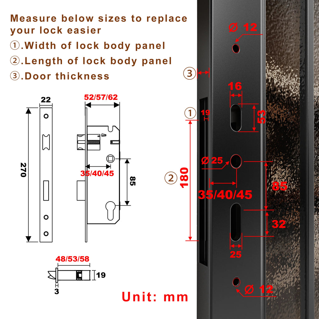 WINFREE 3D Face Recognition Smart Door Lock Slim Door Smart Lock Fingerprint Passcode Card Tuya APP Control Digital Lock Waterproof and Rechargeable Battery Intelligent Lock for Front Door and Gate