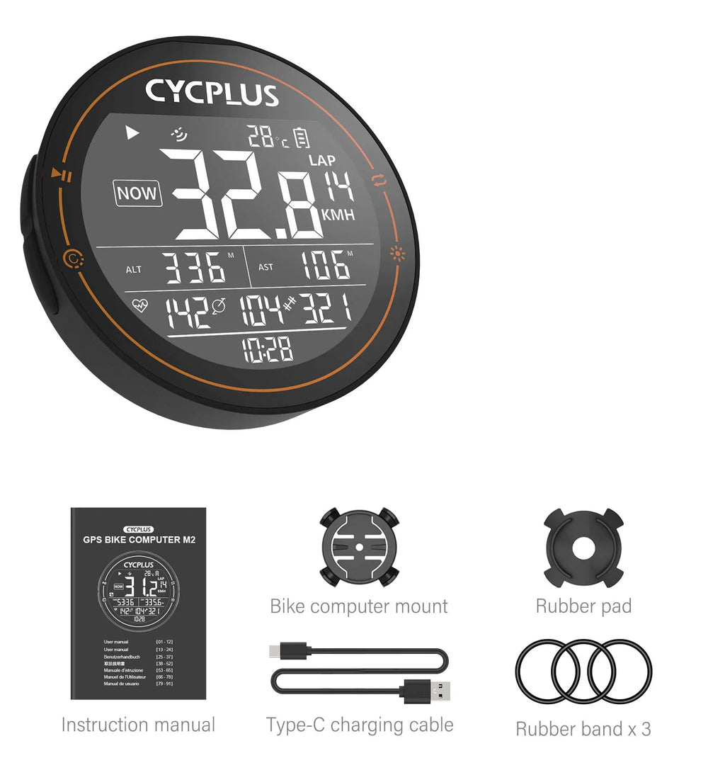 CYCPLUS M2 Wireless GPS Bicycle Computer ANT+ Bluetooth Cycling Road Bike MTB Waterproof Speed Meter Cadence Power Accessories