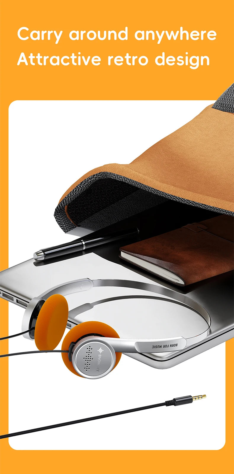 Snowsky/FiiO Wind 3.5mm ON-Ear Headphones for Recording Gaming with Microphone, 40mm Diaphragms driver,HiFi Sound