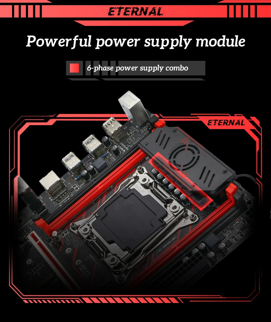 SOYO X99 Gaming Motherboard Kit C612 Chipset with Xeon E5-2682 V4 CPU & 8GB(1x8GB) DDR4 2133MHz RAM M.2 NVME SATA3 TPM2.0 Pin