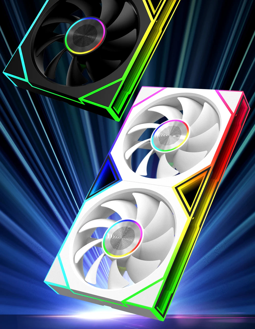 ICE Whale WZ-120/240/360 PC Case Fan  ARGB Motherboard Sync combination structure Cold Exhaust Cooling Fan ventilador