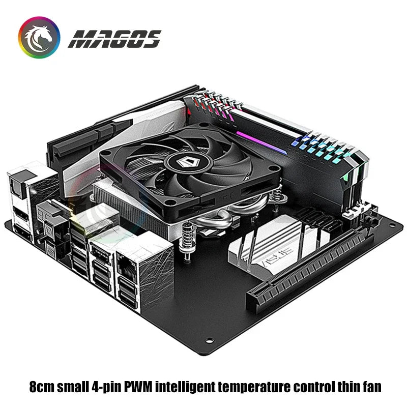 8010 80mmCase Fan Ultra Slim ,White/ Black,10MM Ultra-Thin PWM Temperature Control 8CM Computer CPU Cooling Fan,