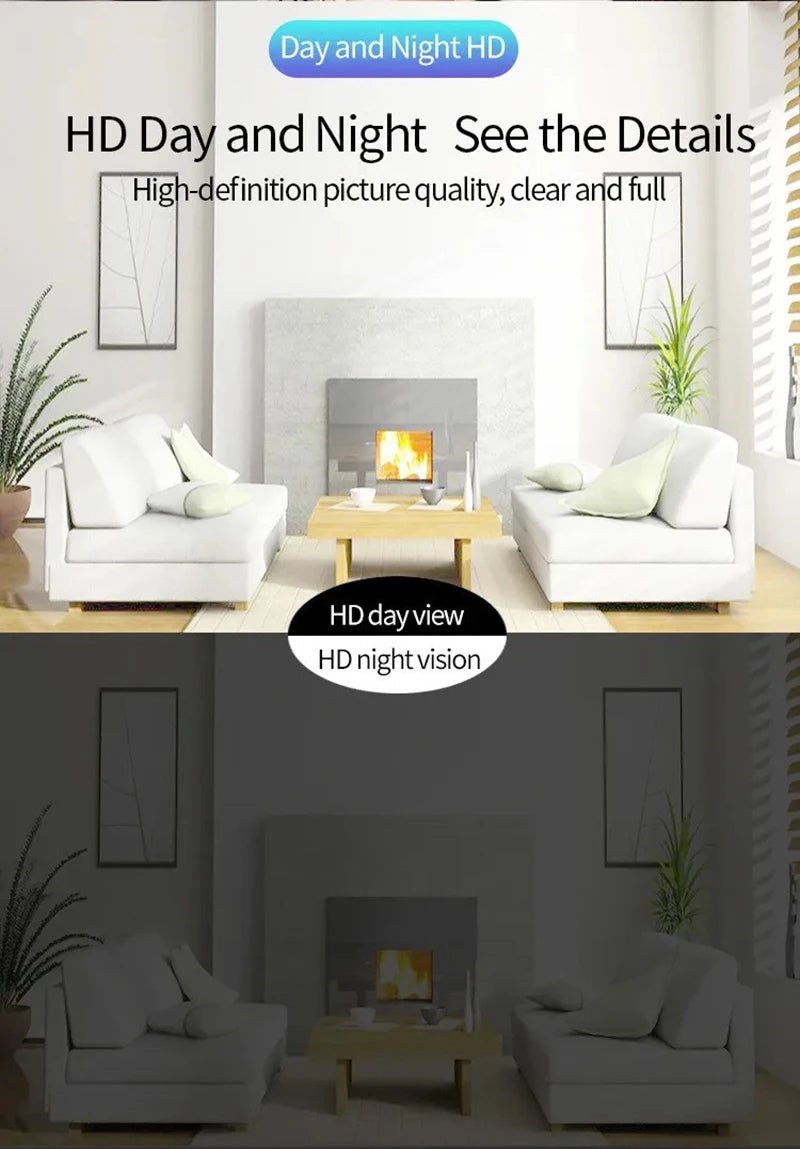 Lenovo Mini Smart Home Camera Infrared HD Wireless WiFi Surveillance Camera with 5MP Full-Color Night Vision Security Camera
