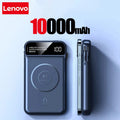 Lenovo Power Bank 50000mah Wireless Charging For Magsafe Magnetic Charging Built-in Wire Mobile Phone Battery For IPhone