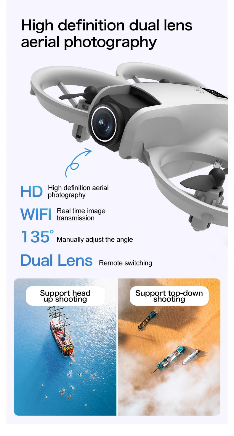 T3/GT3 HD Mini Ultra-Light Drone With Optical Flow & Wifi Image Transmission Obstacle Avoidance Remote Control Quadcopter Toys