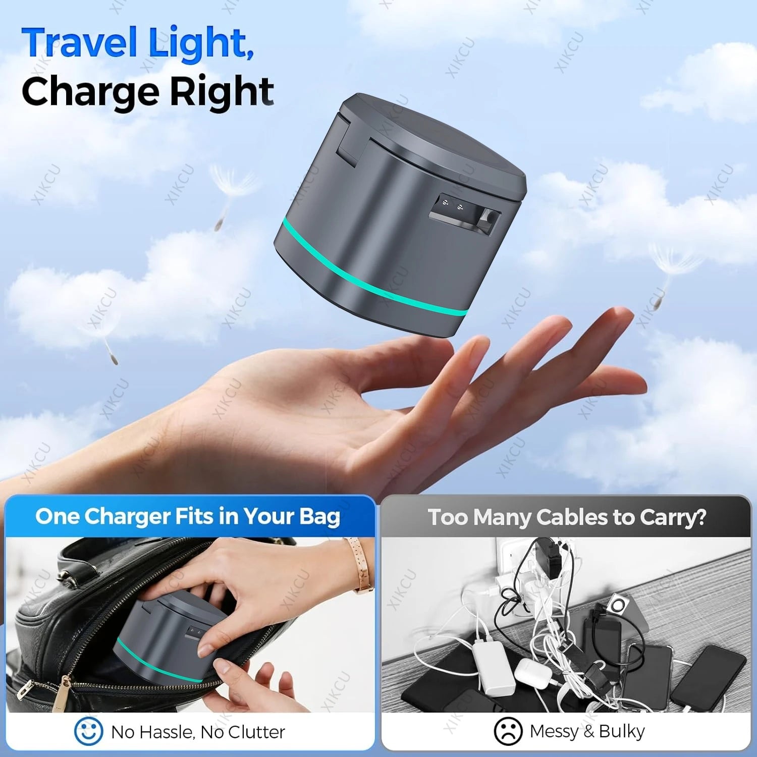 3 IN 1 15W Magnetic Wireless Charger Stand For Magsafe iPhone 17 16 Pro Max 15 14 13 12 Apple Watch 11 Airpods Pro Fast Charging