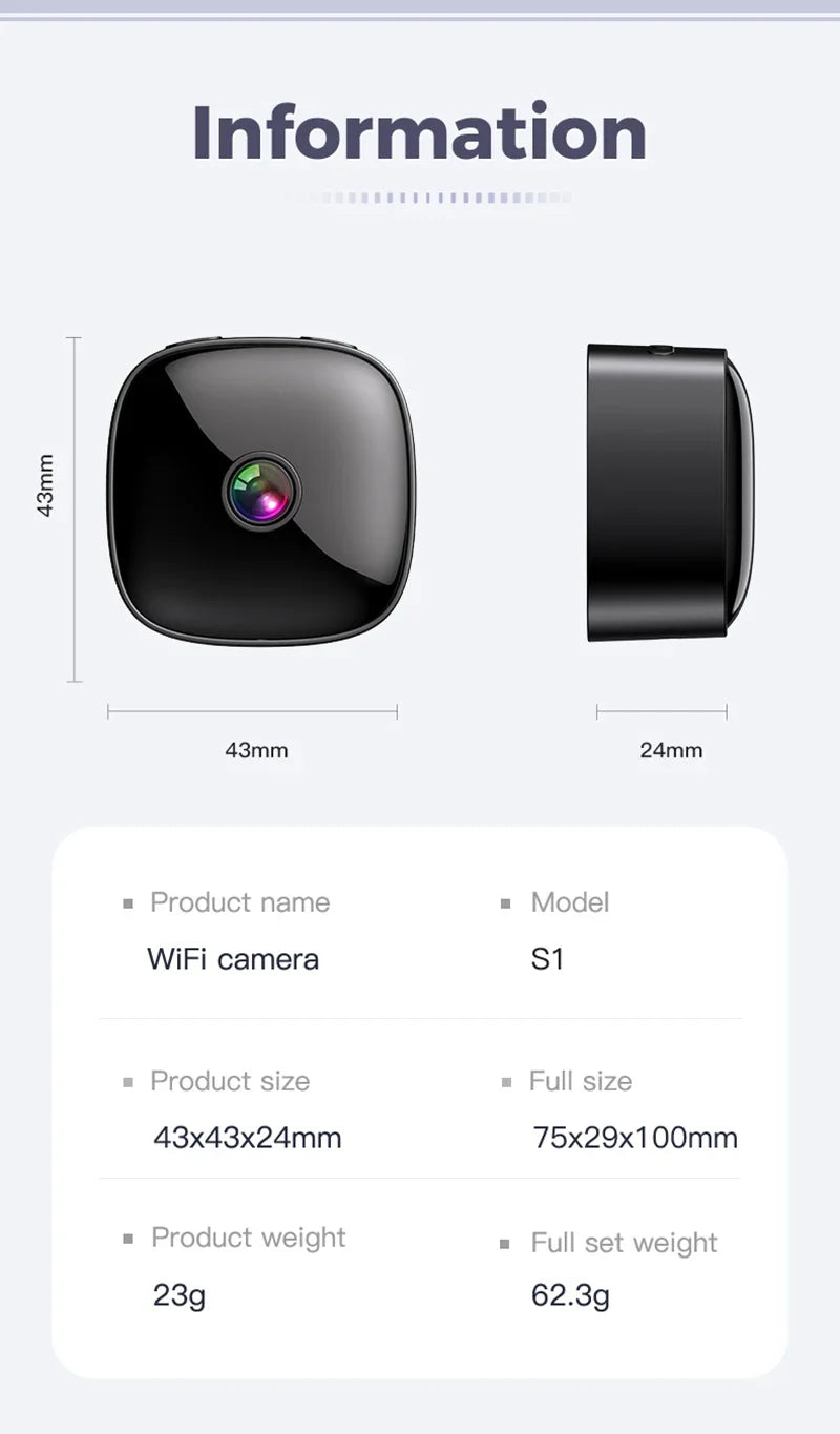 Lenovo 6K HD Wifi Mini Camera Wireless Security Protection Remote Monitor Camcorders Video Surveillance Home Smart Camera