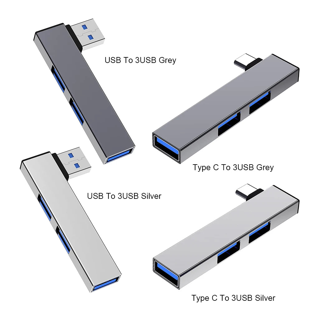 1/2PCS 3 in 1 USB HUB OTG USB 3.0/Type-C 3.0 To 3 USB USB Splitter Hub Speed 5.0Gbps 3 Port Type C HUB for PC Laptop Computer