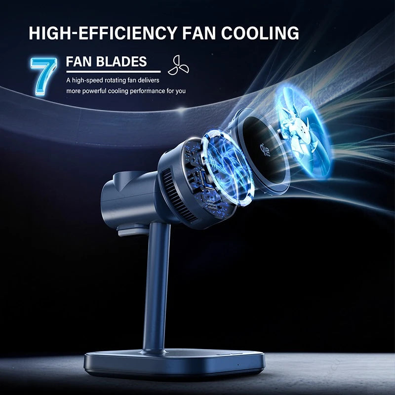 3 IN 1 Magnetic qi2 25W Wireless Charger Stand LED Light  Air Cooling Fast ChargingFor iPhone 17~12 Airpods Pro 3/2 Apple Watch