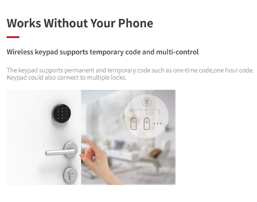 CDOK A1Pro Tuya Bluetooth smart lock is installed on the traditional door lock manual knob to achieve smart unlocking