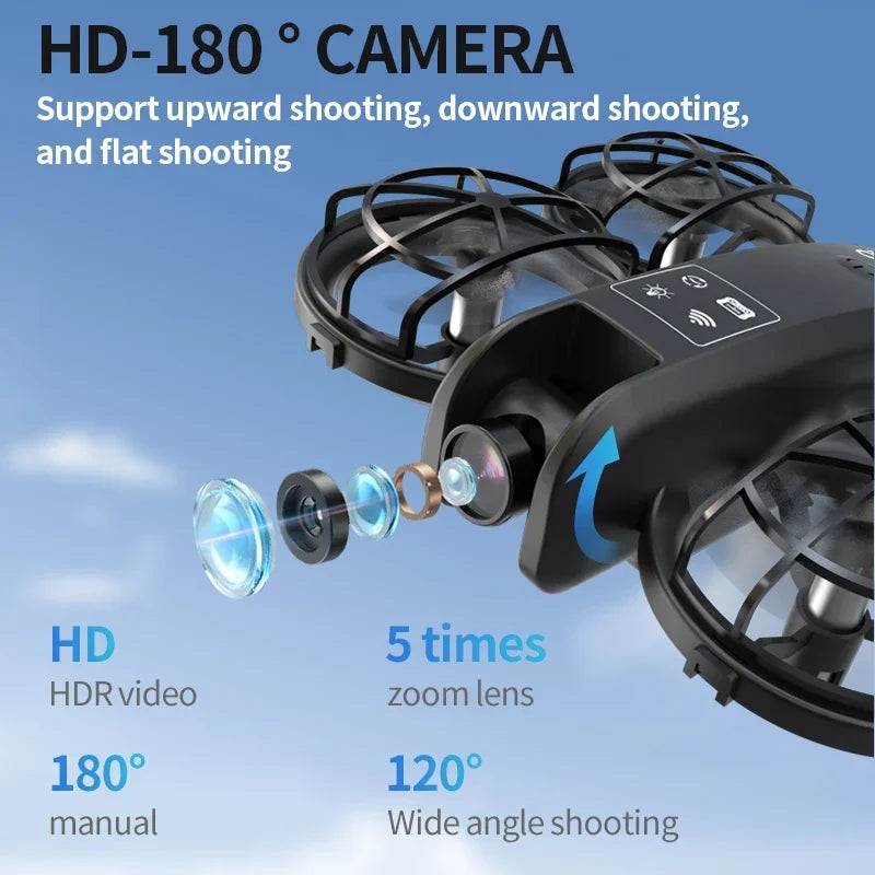 K100 Max Mini RC Drone 4K Professional HD Camera Optical Flow Positioning Colorfuls Dron Foldable RC Quadcopter Toys for Kids