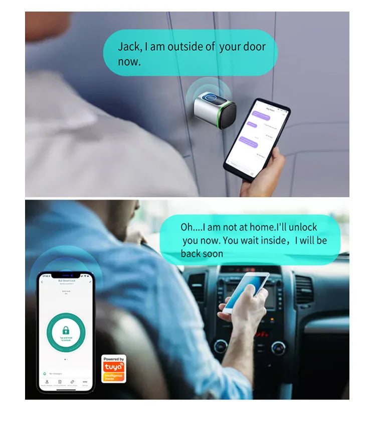 Euro Tuya Smart Fingerprint Electronic lock with Cylinder Tuya BLE Smart Euro lock Lock fechadura APP Remote Control Key Unlock